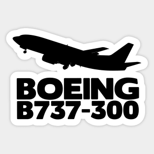 Boeing B737-300 Silhouette Print (Black) Sticker